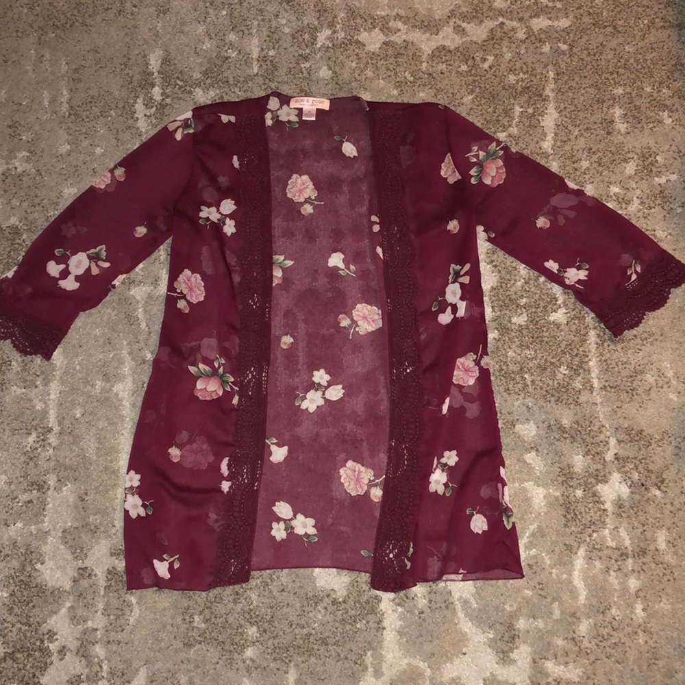 marrón floral shawl
